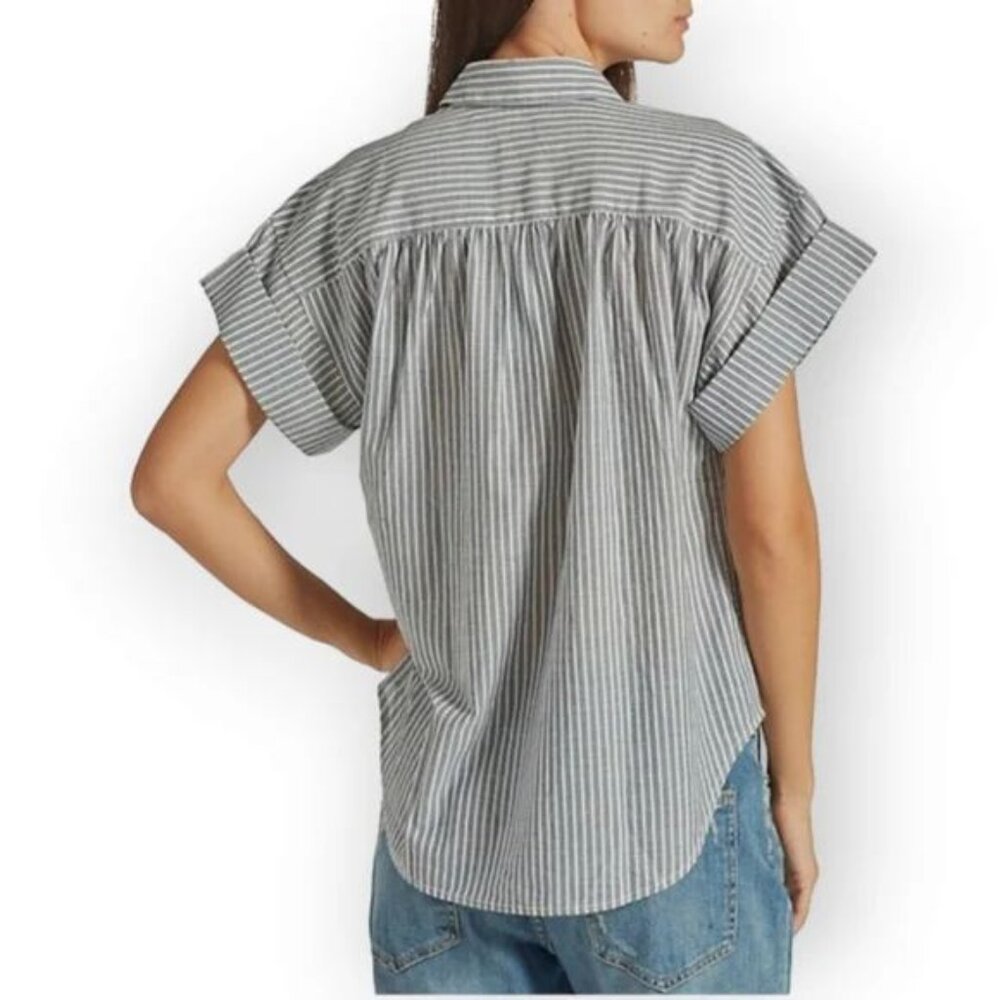 Joie Stripe Button Front Top Size S - image 3